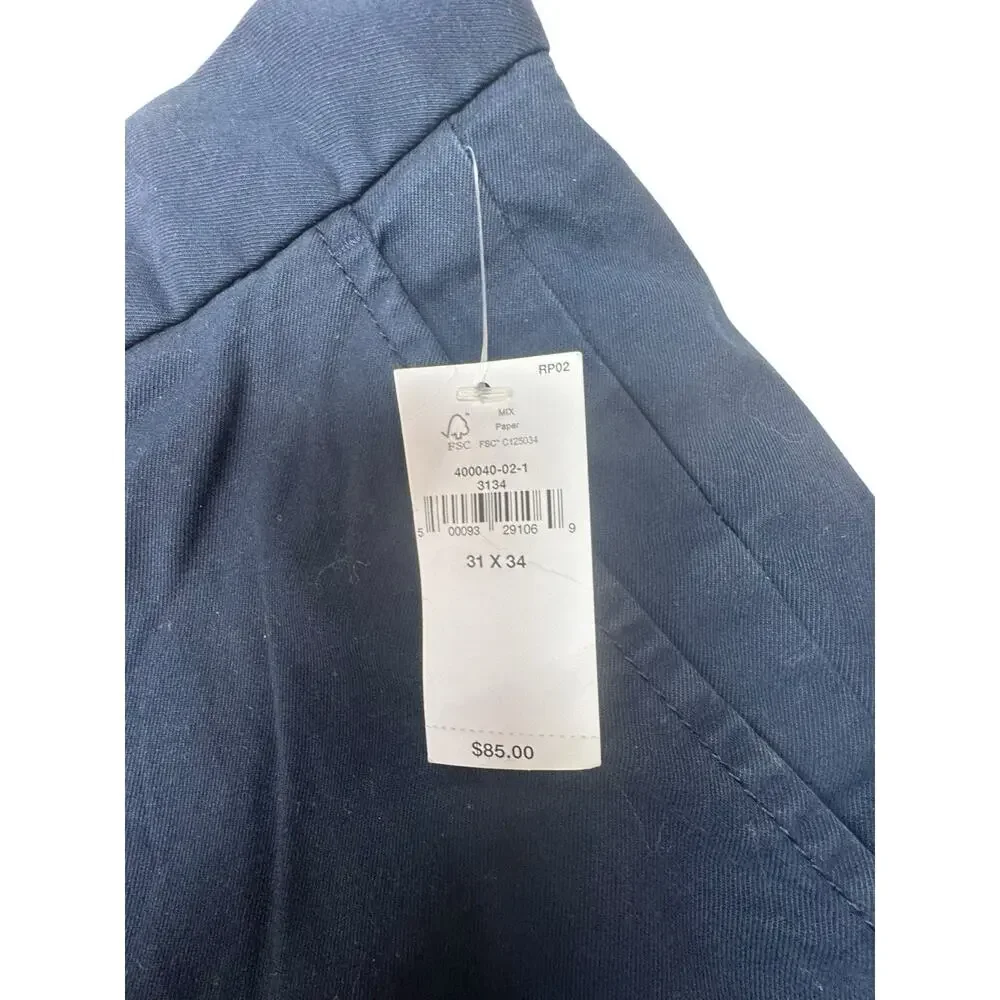 Banana Republic Chino Pants 31x34 Skinny Fit Navy Stretch NWT Men‎